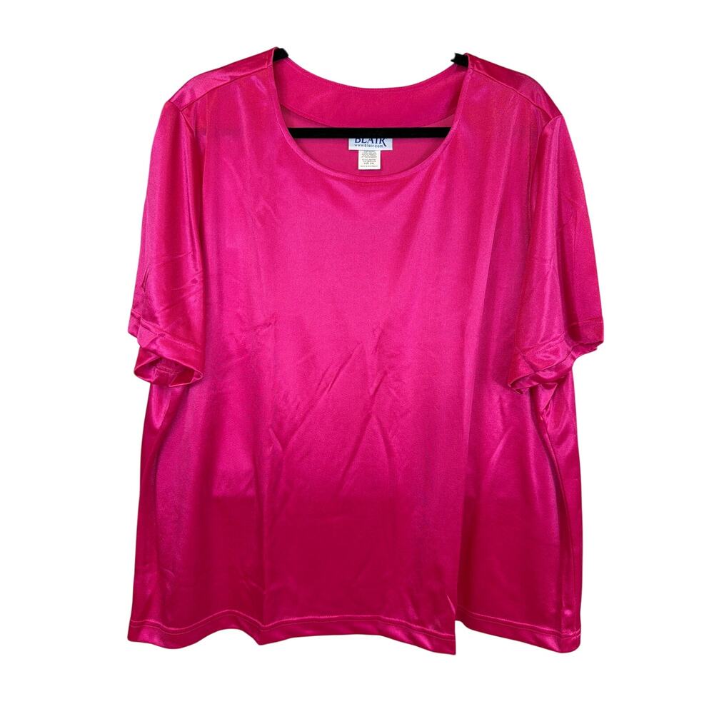 Blair Pink Satin Finish Short Sleeve T-Shirt Size 2XL